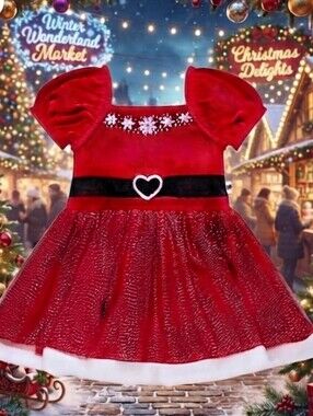 Holiday Time toddler girls' cosplay Santa tutu dress
